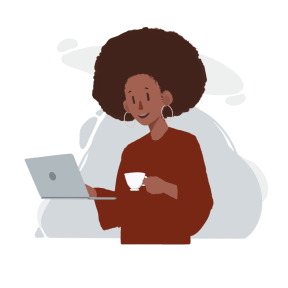 Woman using a laptop